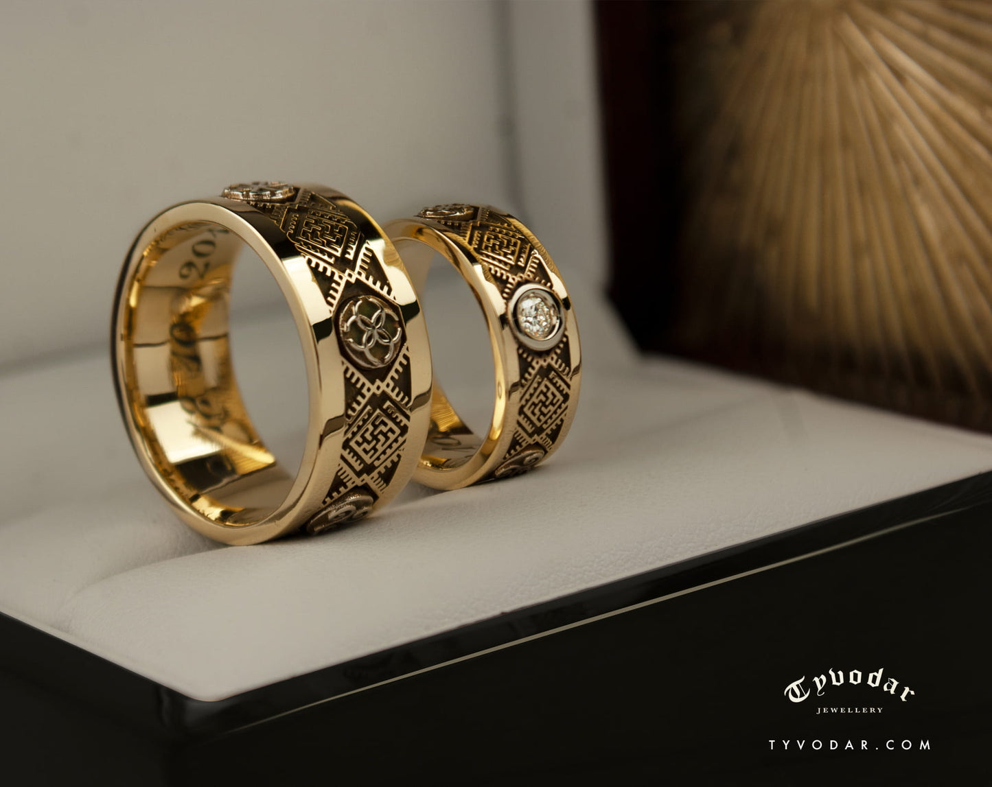 KOLOVRAT | Slavic wedding rings | Gold 14k | TYVODAR